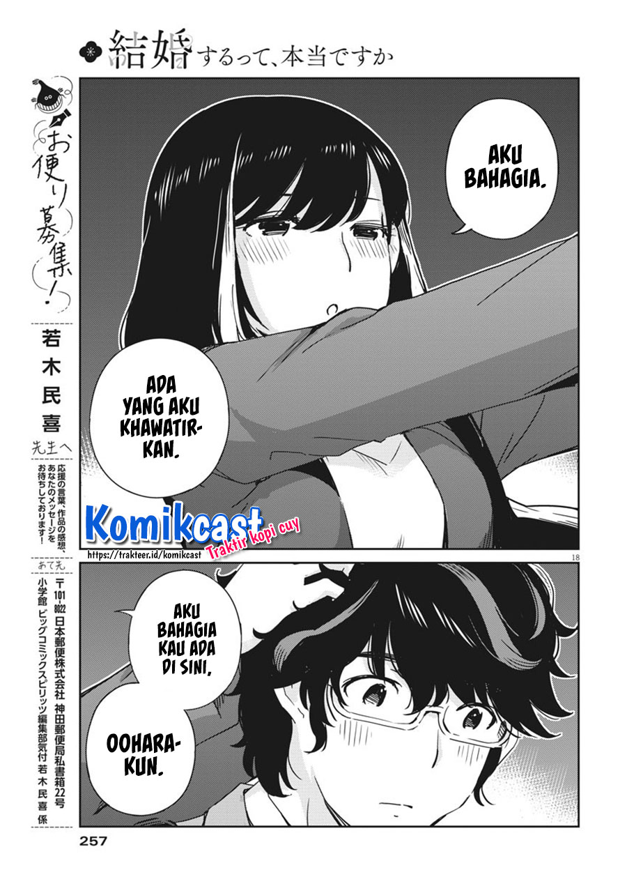 Kekkon Surutte, Hontou Desu ka? Chapter 57 Gambar 18